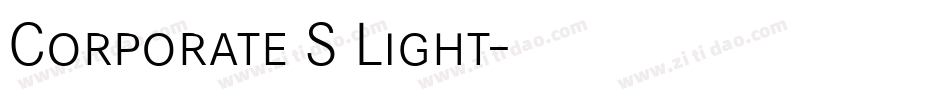 Corporate S Light字体转换